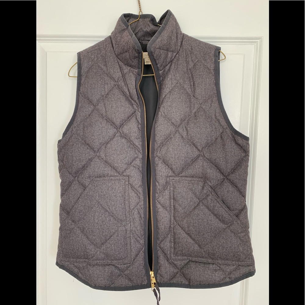 J Crew Grey Puffer Vest